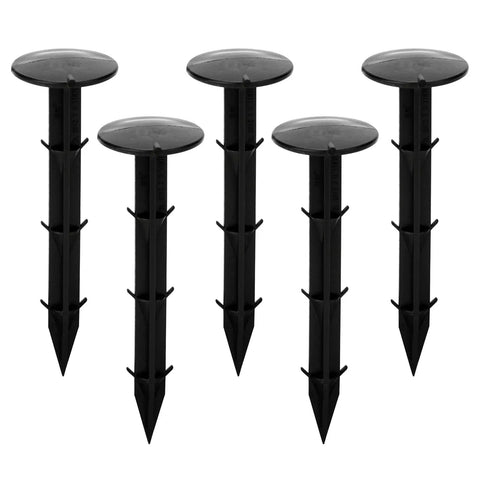 30 Pack 4.3 Inch Plastic Stakes Anchors Beefy Rustproof Thick Resin For Holding Down Landscape Fabric Lawn Edging Tents Game Nets And Rain Tarps Black Heavy Duty Outdoor Stakes Set