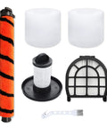 Must Have Replacement Filter And Brush Roll Kit For Lift Away DuoClean Vacuum Cleaner LZ600 Series Includes 1 Post Motor Filter 1 Pre Motor Filter 2 Foam Filters And 1 Soft Brush Roll Compatible With LZ600 LZ601 LZ602 LZ602C Apex UpLight showing brush roll and filters