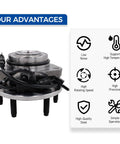 MACEL front view wheel hub bearing assembly with ABS, six-lug automotive part