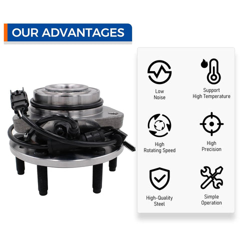 MACEL front view wheel hub bearing assembly with ABS, six-lug automotive part