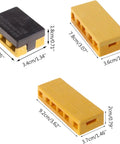 Random Color Electric Bicycle Junction Box For E Bike Wiring Storage Insulation Case For Motor Controller Wires Phase Battery Wire Connectors Conduits And Fittings Compact Durable Size 5.8cm By 4.3cm By 2.2cm, three connectors and fittings, shown with measurements.