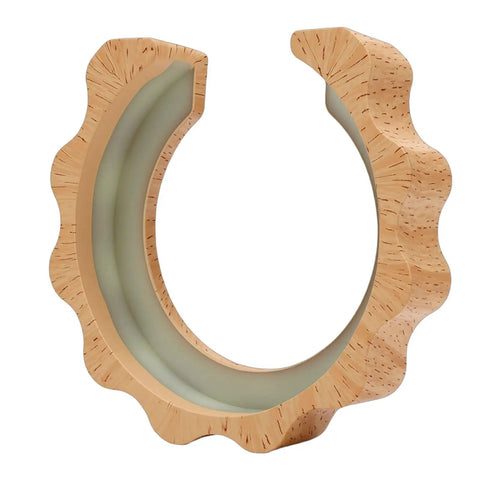 58mm Group Head Cover With Anti Scalding Heat Shield For E61 Coffee Machines Beech Wood Color ABS Material Brew Head Guard No Burn Safe Brewing And Heat Insulation
