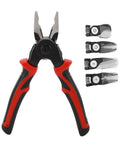 5 In 1 Interchangeable Pliers Kit With Replaceable Heads For Cutting Stripping Crimping And Wire Work Alloy Tool Steel Build