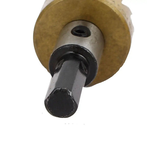 Close-up of 30mm Hole Saw Kit With 73mm Long HSS Cutter, Spring Loaded Twist Drill Bit, Includes Hex Wrench And Carry Case, 6mm Shank
