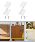 Removable White Door Hinge For Outdoor Use Quick Release Cabinet And Window Hinge With Screws 2 Pack 304 Stainless Steel Corrosion Resistant Easy Mount shown with installation examples on various cabinets.