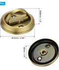 Recessed Round Flush Door Handles Set 2 Pieces Stainless Steel Hidden Embedded Pulls for Doors and Furniture 38x75x72mm