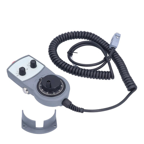 Heavy Duty CNC Electronic Handwheel With Magnetic Base For Manual X1 X10 X100 Positioning On Lathes And Machining Centers Total Machine Control, ABS housing, coiled cable