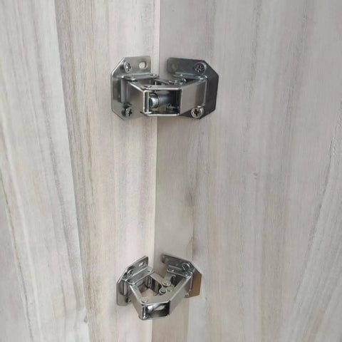 4 Pack Cabinet Soft Close Hidden Hinges Surface Mount Heavy Duty Concealed Hinges For Kitchen Cabinets installed on wood panel