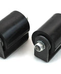 Sliding Gate Top Guide Roller Pair 3-Inch Hard Rubberized With Weld-On Mounting Bracket, Beefy Heavy Duty Sealed Ball Bearings