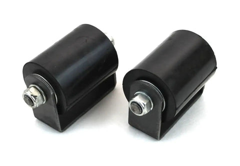 Sliding Gate Top Guide Roller Pair 3-Inch Hard Rubberized With Weld-On Mounting Bracket, Beefy Heavy Duty Sealed Ball Bearings