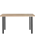 Table with 30 Inch Adjustable Metal Desk Legs Set Of 4, Heavy Duty Black Round Furniture Legs With Solid Square Base, Anti Rust Coating