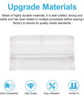 Transparent Sliding Shower Door Bottom Track For 7/16 Inch Glass No Sweat Setup Slick Smooth Glide Plastic Guide Rail Easy Drop In 2 Pack clear durable material close-up view