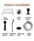 Accessories set for Semi Automatic Espresso Machine for Home or Small Cafe, Barista Grade Coffee Maker with Temperature Control