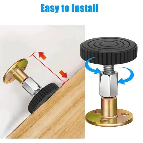 Adjustable Furniture Feet 12 Pack Self Adhesive Metal Leg Pads With Telescoping Posts Stabilizers No Wobble Bed Frame Stopper