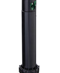 Gear Drive Rotor Shrub Sprinkler With Adjustable Arc Range And 25 Foot Reach, black pop-up design for effective lawn irrigation.