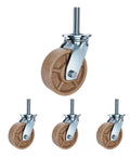 Heavy Duty Caster Wheels That Are Tough As Nails With Top Plate Swivel For Furniture And Workbenches, threaded stem view