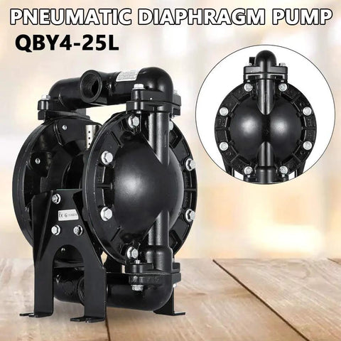 Tough As Nails Air Operated Double Diaphragm Pump Aluminum Body Nitrile Diaphragms 1 Inch Inlet Outlet 35 Gpm Flow 120 Psi Max Pressure For Quick Projects, black pneumatic diaphragm pump.
