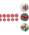 10 Pack Cast Iron Shutoff Hand Wheel Handles for water lines, showing red durable wheel on valve