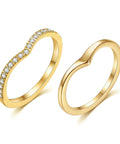 Stackable Pinky Ring For Women Stainless Steel Solitaire Band In Gold Silver Rose Gold And Black Non Tarnish Wedding Ring