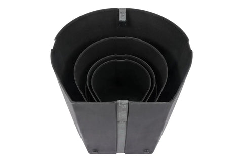 Complete 5 Piece Nested Instrument Case Bundle Featuring Hardcore Foam Cushioning And Dependable Stacking Build inside view of stackable cases