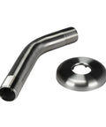 6 Inch Shower Arm Flange And Assembly In Brushed Nickel Finish For Wall Mount Showerheads, Durable One Half Inch IPS Thread