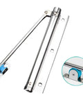 Adjustable Door Closer Aluminum Alloy Spring Soft Close Heavy Duty Built To Last Door Hardware White Finish For Interior And Exterior Doors Smooth Action Quiet Close Easy Install