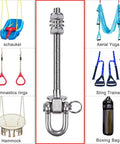 Rugged Heavy Duty Swing Mount Hardware Handles Insane Loads Without Playing Around For Porch Swings Yoga Hammocks And Punching Bags On Wood Or Steel Beams, 9-inch stainless steel bracket.