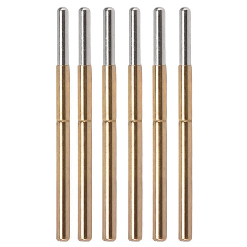 Top Shelf 2.5Mm Round Pogo Pins With Stainless Steel Spring Loaded Test Probes showcasing brass probes in a row.