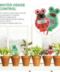 Two-Pack Indoor Outdoor Soil Moisture Meter With Frog And Ladybug Critters, 7-Inch Probe in potted plants, easy-read needle