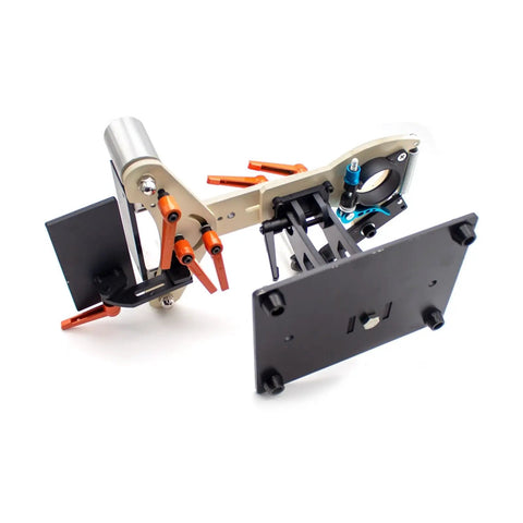 Heavy Duty Belt Sander Frame 730 X 50 Mm Adapter For Angle Grinder Retrofit with adjustable clamps and mounting plate.