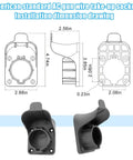 Technical drawing and side view of EV Charger Holder And Cable Hanger For SAE J1772 Electric Vehicles, Durable PA6 material