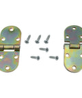 Two Pack Metal Flush Hinges 180 Degree Cabinet Hinges For Doors Semicircular Decorative Hardware Includes Screws 72 By 28 Mm