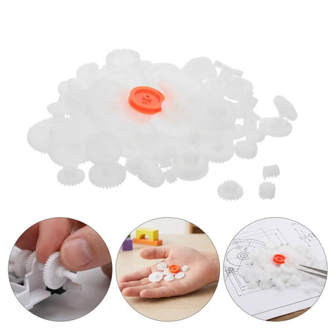 Top-Shelf Mini Plastic Gear Kit With Mechanical Project Parts Small Motor Components And DIY Hobby Accessories For School Engineering Models