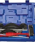 Crossbow Ratchet Tube Bender For Copper And Aluminum Tubing, 90 Degree Bends, 3/8-1 1/8 Inch, in blue case
