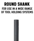 Round shank detail of Aircraft Extension Drill Bit Set Three Sixteenth Inch By Six Inch High Speed Steel Bits For Metal Drilling