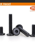 Hella Durable M4 X 15mm 20 Piece Hex Socket Cap Screws Slick 304 Stainless Steel Bolts Fully Threaded with flat heads.
