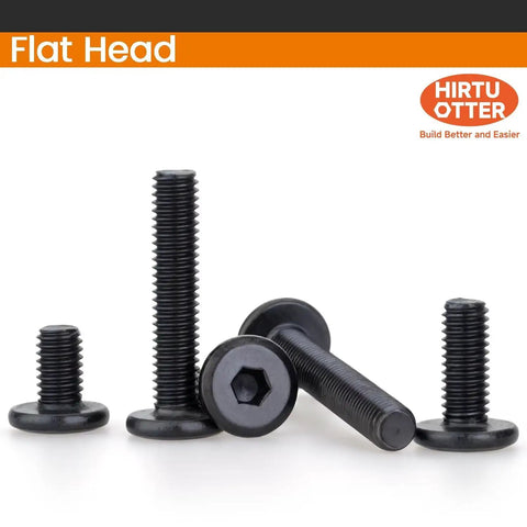 Hella Durable M4 X 15mm 20 Piece Hex Socket Cap Screws Slick 304 Stainless Steel Bolts Fully Threaded with flat heads.