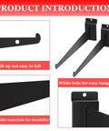 Heavy Duty Slatwall Knife Shelf Brackets 24 Pack 10 Inch Metal Shelf Brackets With Lip For Slatwall Panels Black