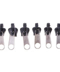 Universal Zipper Repair Kit 6Pcs Black Instant Fix Replacement Zipper Slider Teeth Pulls for backpacks and jackets