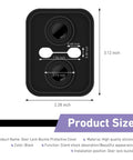 Silicone Car Door Strike Protectors Four Pack Heavy Duty Shock Absorbing Latch Covers To Quiet The Slam And Block Vibration Universal Fit For Your Daily Driver Ride Black measurement image showing dimensions 3.12x2.28 inches.