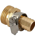 2 Pack 3/4 Inch Brass Garden Hose Connector Repair Kit With Clamps, Hose Mender End Fittings, Male And Female Quick Connects For Leak-Proof, Heavy-Duty Brass Construction, Easy To Install. brass hose repair fitting with clamp