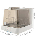 Portable Countertop Mini Dishwasher With 360 Degree Rotating Spray Heads And 1.59 Gallon Tank, compact design with clear lid and dish rack.