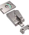Two Pack Restroom Door Lock Latch With Occupied Vacant Indicator In Stainless Steel Satin Nickel Finish Privacy Handle For Bathrooms