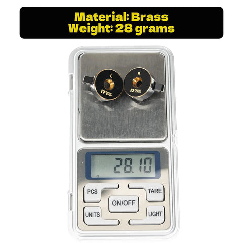 Brass Steering Knuckles RC Counterweights For 1/24 Crawler Axial SCX24 AX24 Upgrades Black Coating 28g on scale
