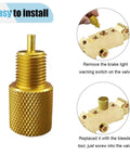 Shop Grade Brake Proportioning Valve Bleeder Tool For Non Adjustable Combination Valves delivers quick bleed flow, gold aluminum design.