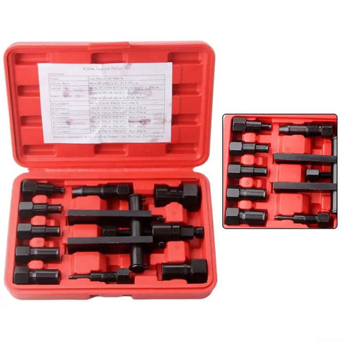 No Sweat Motorcycle Wheel Bearing Puller Set Featuring Ten Quick Grip Tools Sized Eight To Twenty Five Mm For Fast Inner Bearing Extraction Stored Inside A Rugged Carry Case Built For Garage Pros Craving Smooth Quick Repairs On Motorcycles