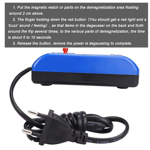Pro Grade Watch Demagnetizer Tool For Mechanical Timepieces 110V Degauss Device Portable Repair Kit