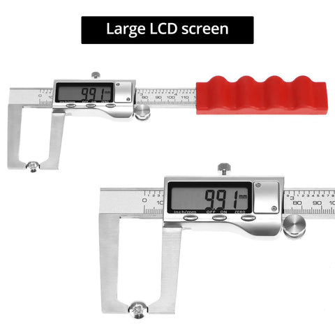 High Precision Digital Caliper For 0 To 6 Inch (0-150 MM) Stainless Steel With Large LCD Display showing measurement.
