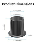 Top Shelf Pom Flanged Sleeve Bearings, 4 Pack Zero Friction Self Lubricating Bushings dimensions 6mm ID, 7mm OD, 8mm long, black nylon.