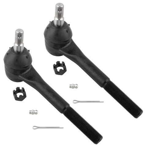 Six Piece Front Inner And Outer Tie Rod Ends With Adjusting Sleeves For Ford Crown Victoria Lincoln Town Car Mercury Grand Marquis 1995 1996 1997 1998 1999 2000 2001 2002 Replacement Kit ES3494 ES3495 ES3311, black steel ends